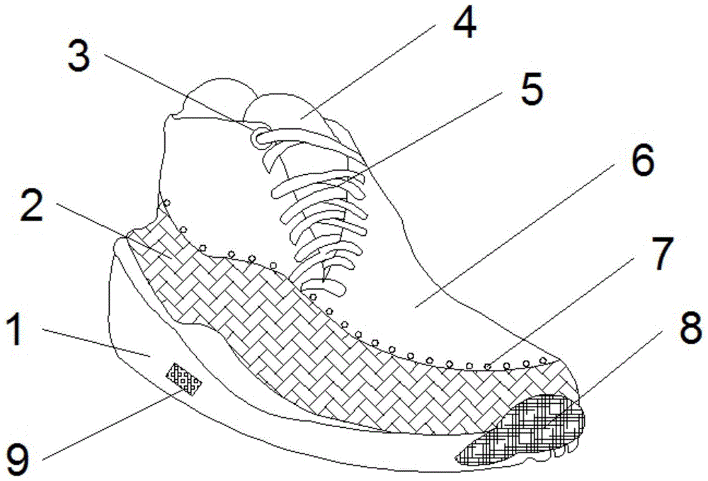 一种可改善行走习惯的传统手工编织鞋的制作方法
