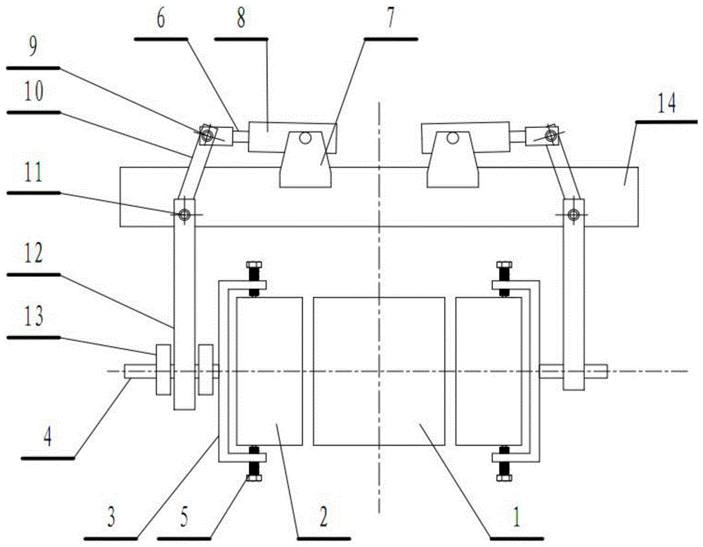 一种铝电解槽停开槽时短路口的开闭装置的制作方法