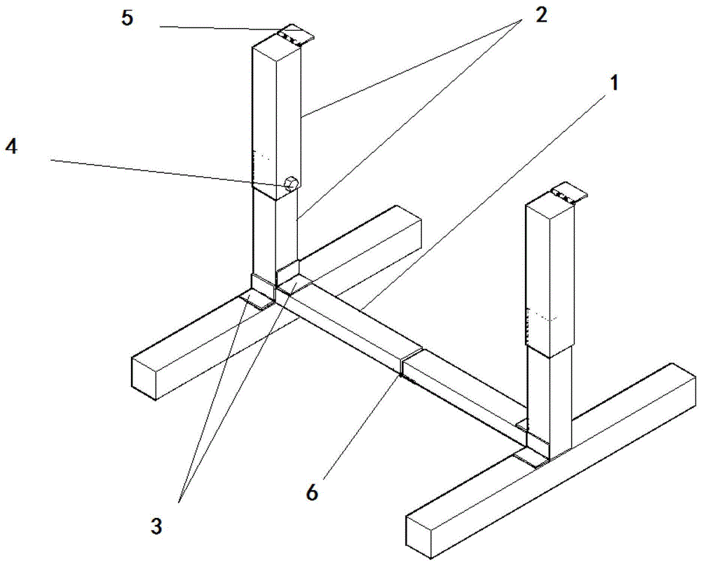 一种缝纫机折叠机架的制作方法