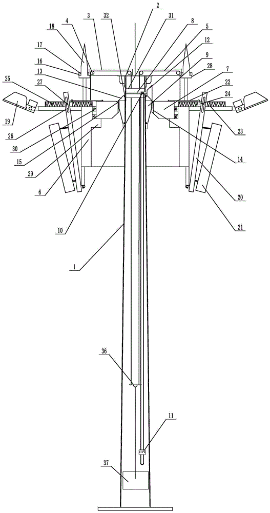 一种扩展通信功能高杆灯顶部转换结构的制作方法