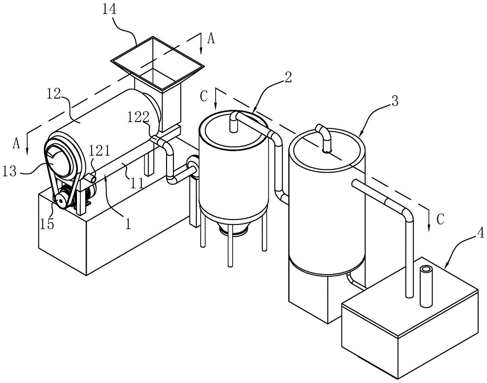 垃圾焙烧余热利用及尾气处理装置的制作方法