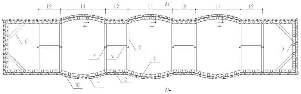 一种用于长条形深基坑的连拱式基坑支护方法与流程