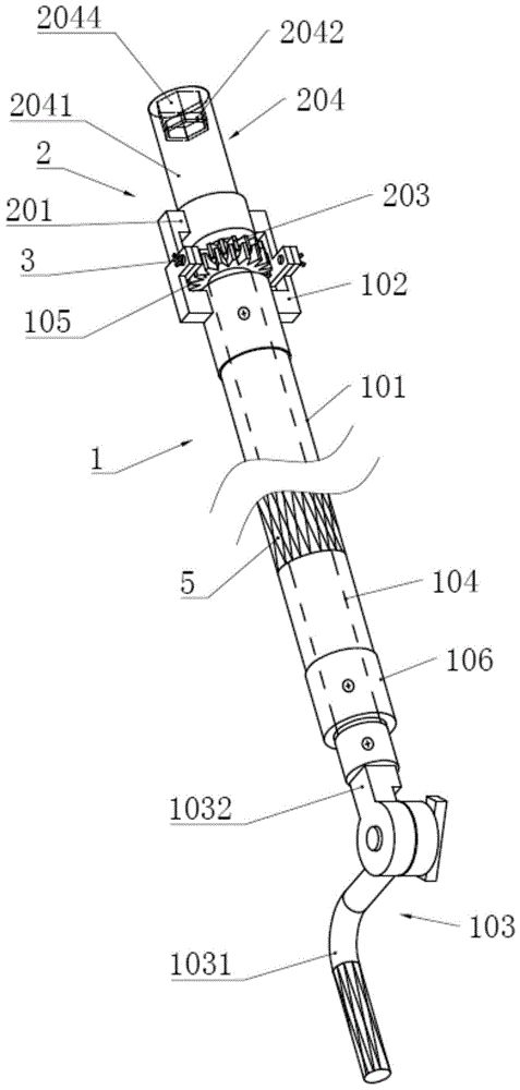 一种电力设备螺栓拆卸操作杆的制作方法