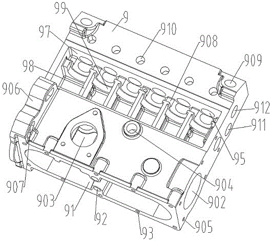 一种6缸AD高压喷油泵体及其专用压铸模具的制作方法