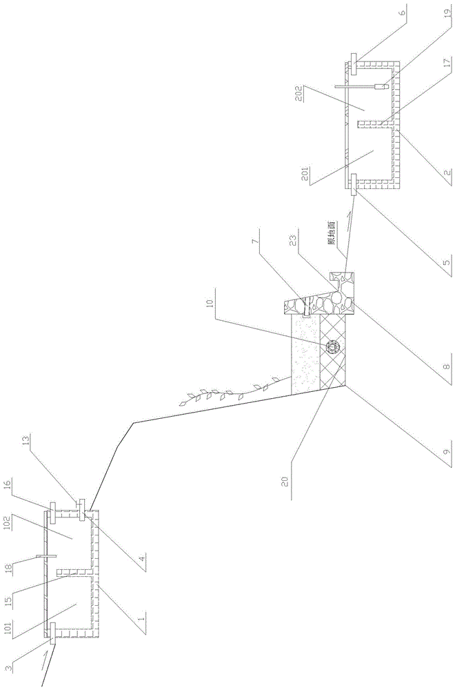 一种适用于干旱地区的蓄水防沥涝双向式灌溉系统的制作方法