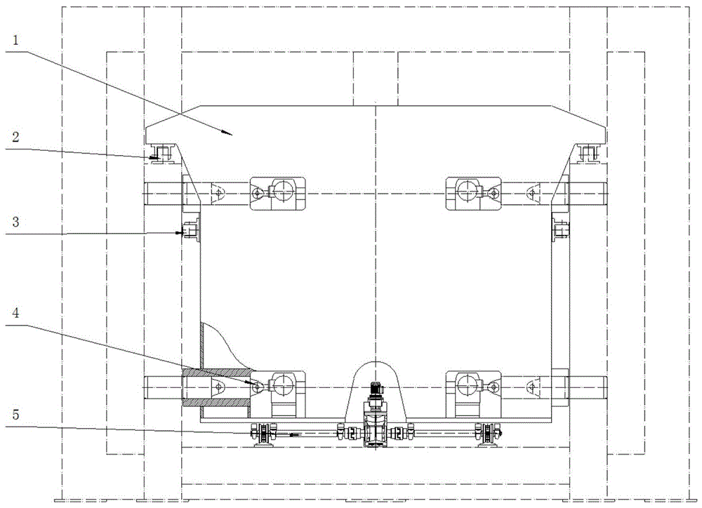 一种飞机壁板压剪试验台中可移动式承载装置的制作方法