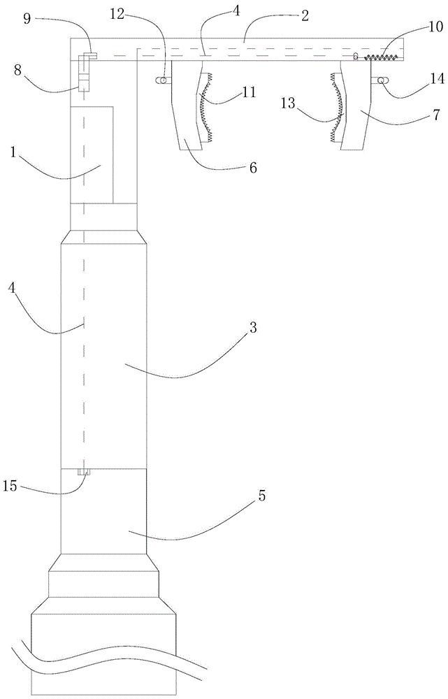 竖直型预紧式电抗器专用测试线夹的制作方法
