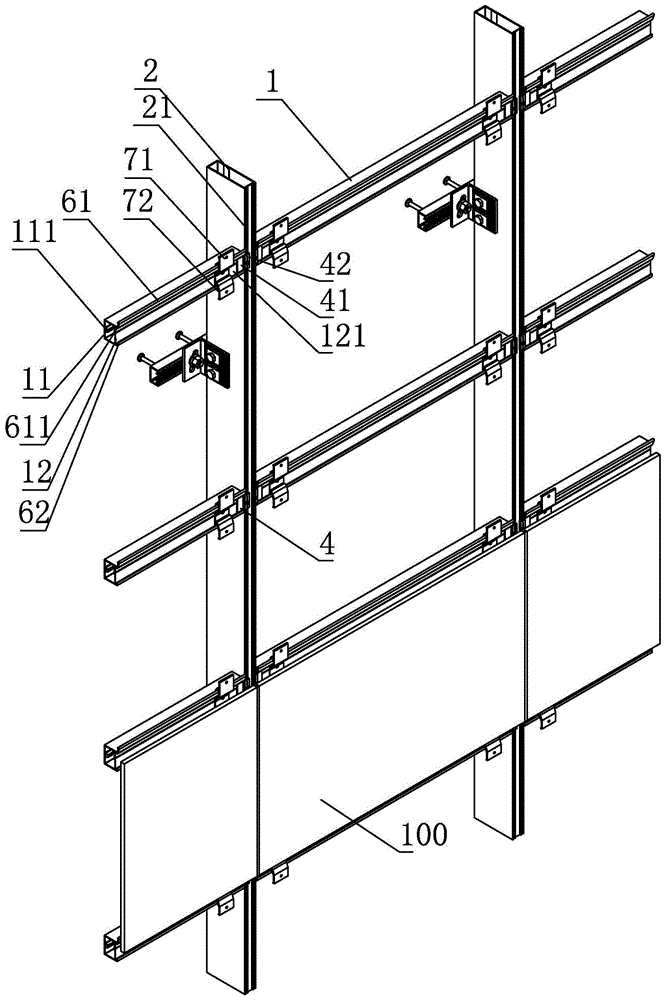 瓷板幕墙系统的横梁和立柱连接结构的制作方法