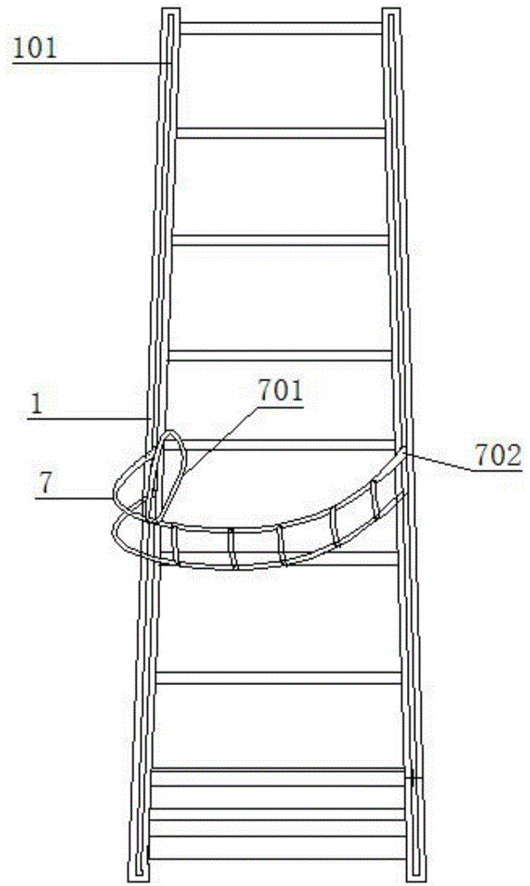 一种建筑施工用具有防护结构的爬梯的制作方法