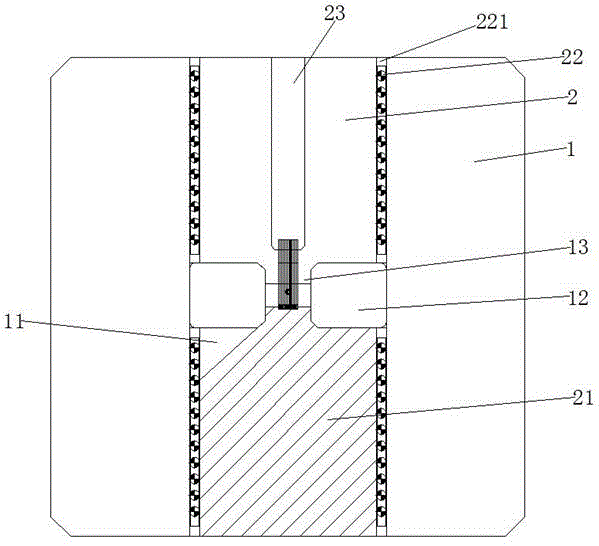 一种带状光纤双滑块对位结构的制作方法