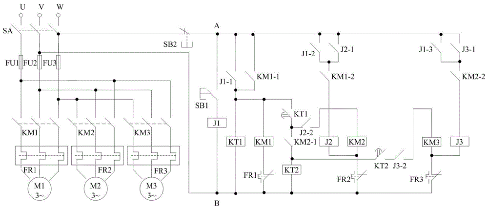 皮带三级联锁控制系统的制作方法