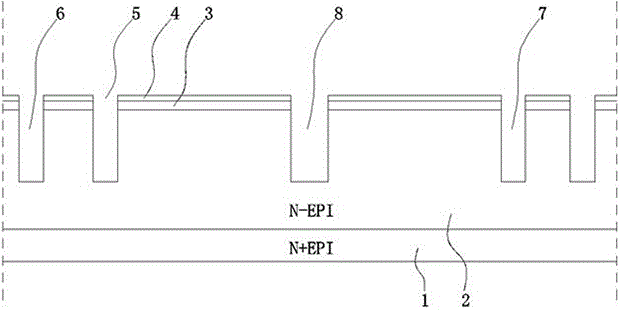 一种终端沟槽结构的双管芯器件及其制作方法与流程