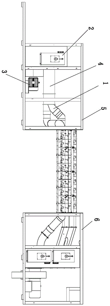 一种气流纺车头车尾双排杂装置的制作方法