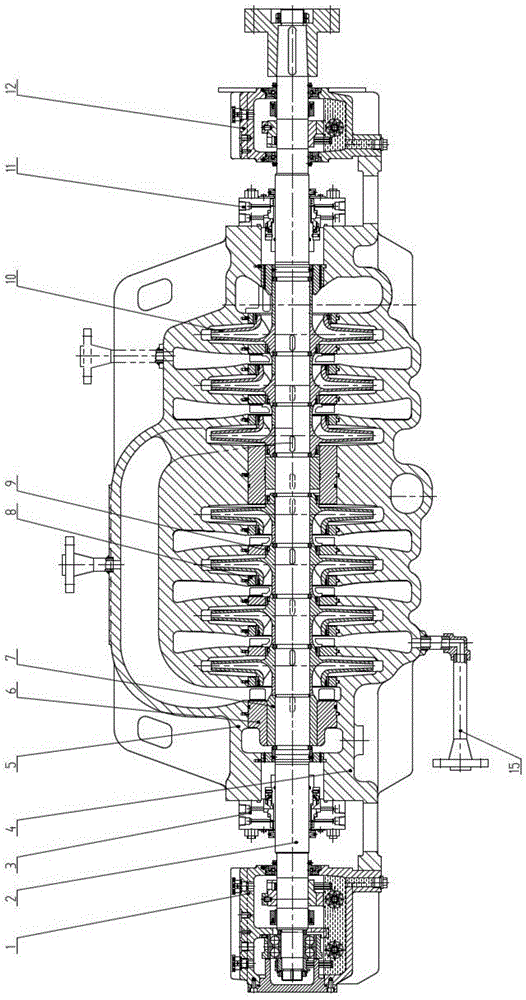 单蜗壳、轴向剖分卧式多级离心泵的制作方法