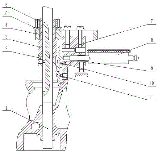 一种气缸盖气门座底孔与导管孔同轴度检测装置的制作方法