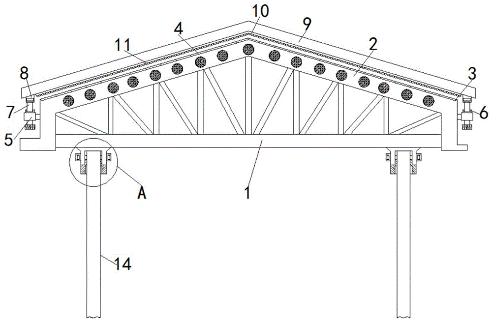 一种新型钢建筑屋面结构的制作方法