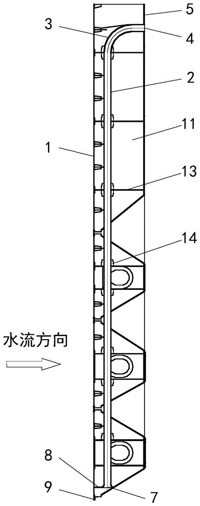 一种上游止水平面闸门的减振结构及减振方法与流程