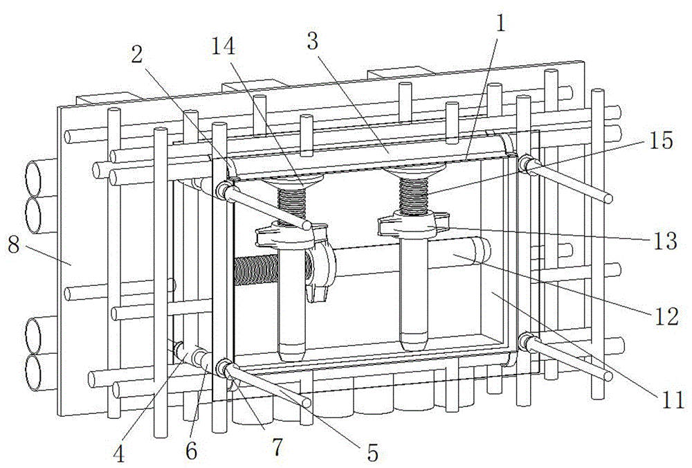 一种剪力墙内直埋配电箱用可周转式固定装置的制作方法
