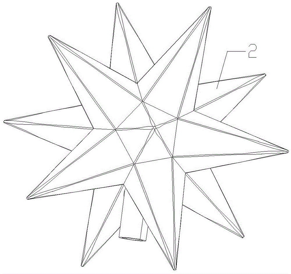 一种立体星星装饰灯罩的制作方法