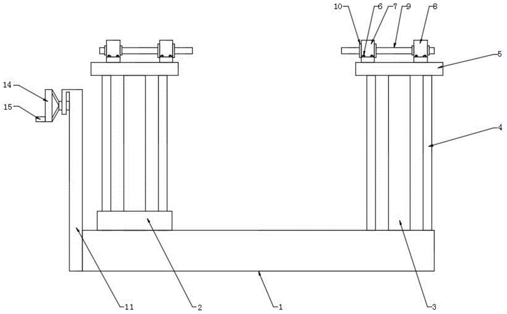 一种宽度可调的工字轮放线装置的制作方法
