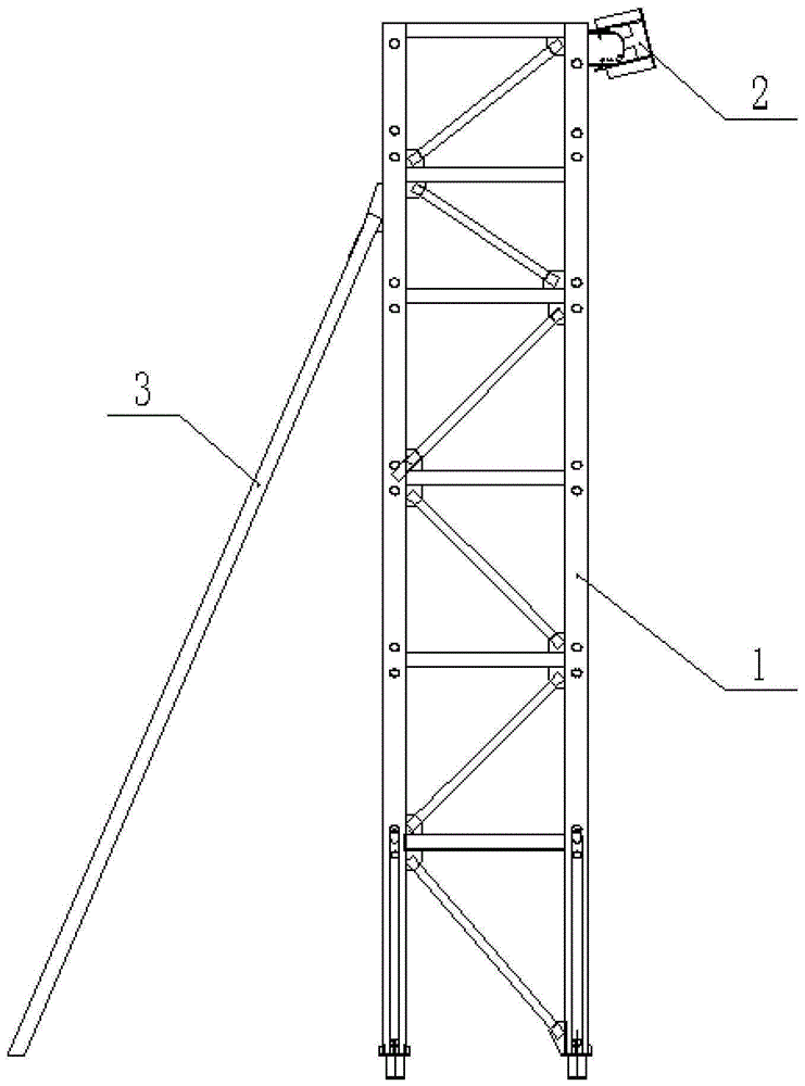 烟囱托架及斜置烟囱的制作方法