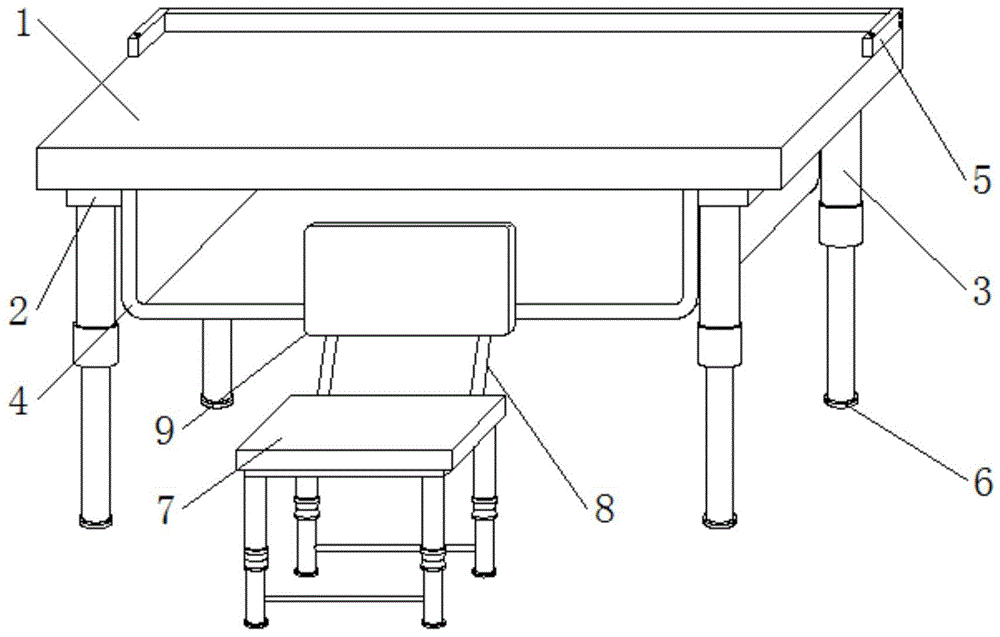 一种可调节课桌椅的制作方法