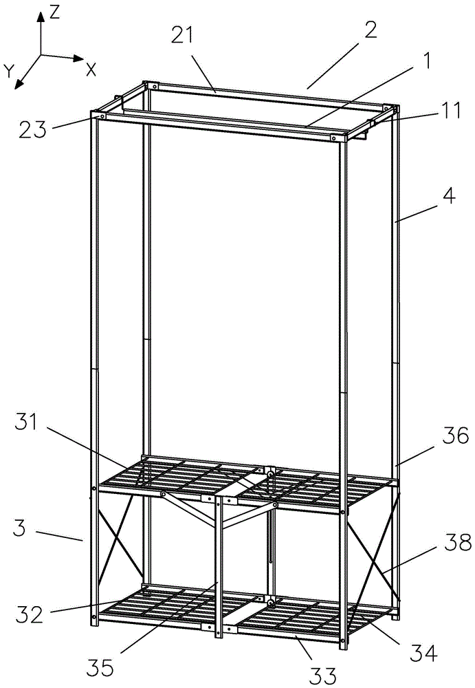 一种具有强稳定性的全钢架简易衣柜的制作方法