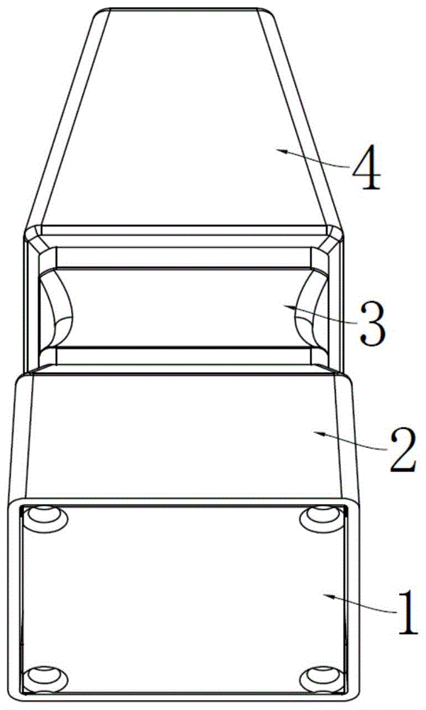 一种铝合金方形柜脚配件的制作方法