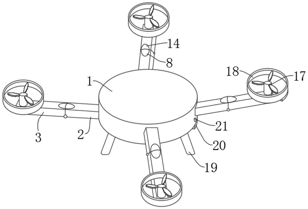 一种多旋翼无人机折叠防护旋臂结构的制作方法