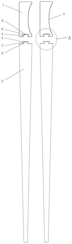 一种自带筷子架的筷子的制作方法