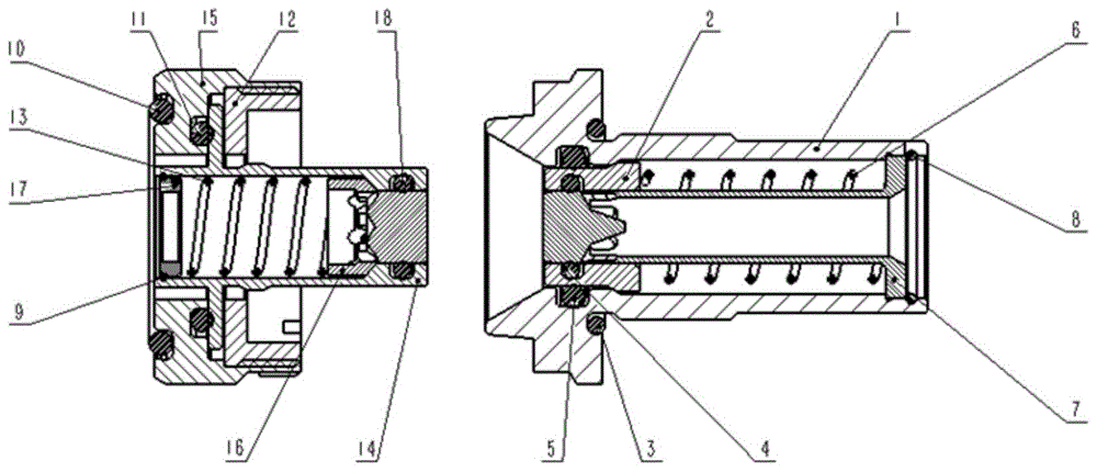 一种嵌入式大浮动带压插拔流体连接器的制作方法