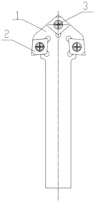 一种铝壳机座加工用非标三刀头刀柄结构的制作方法
