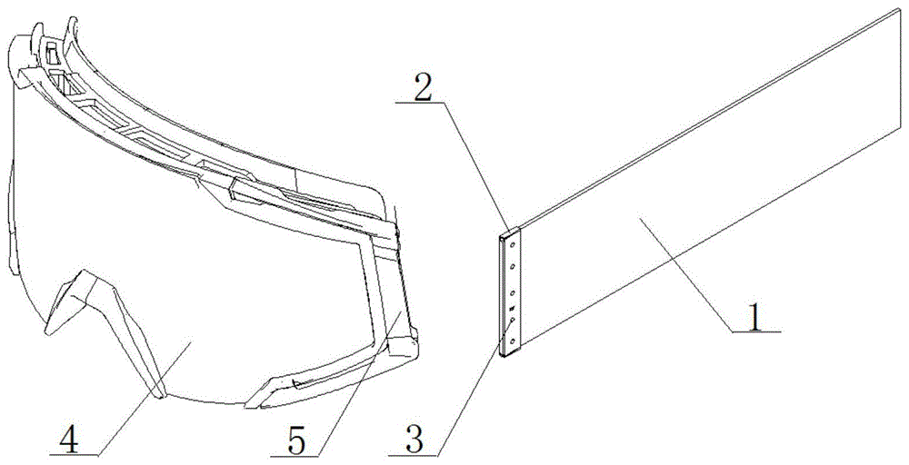 精简强型滑雪镜防护带连接结构的制作方法