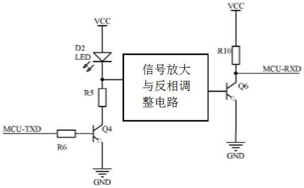 一种红外发送接收一体电路及燃气表的制作方法