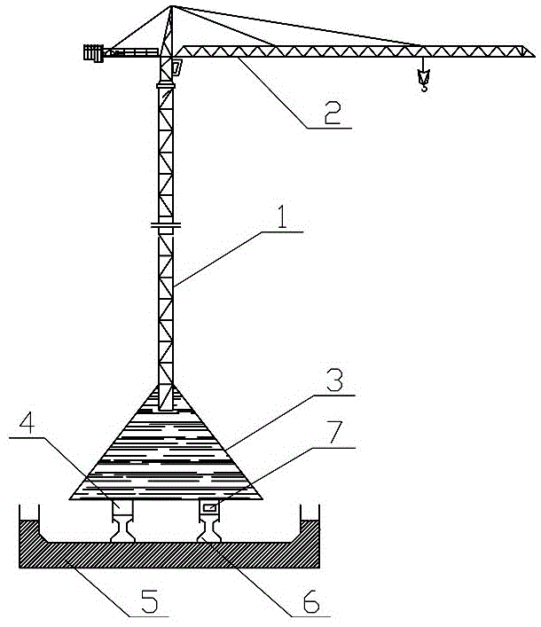 用于配合框架桥涵模板台车施工的移动式塔吊的制作方法