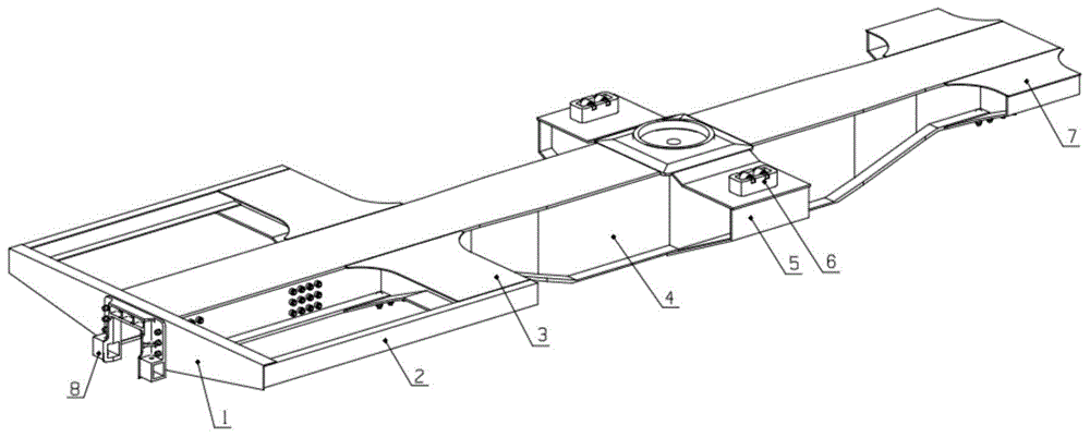 尤其涉及铁路运输设备领域,特别涉及一种铁路货车底架结构