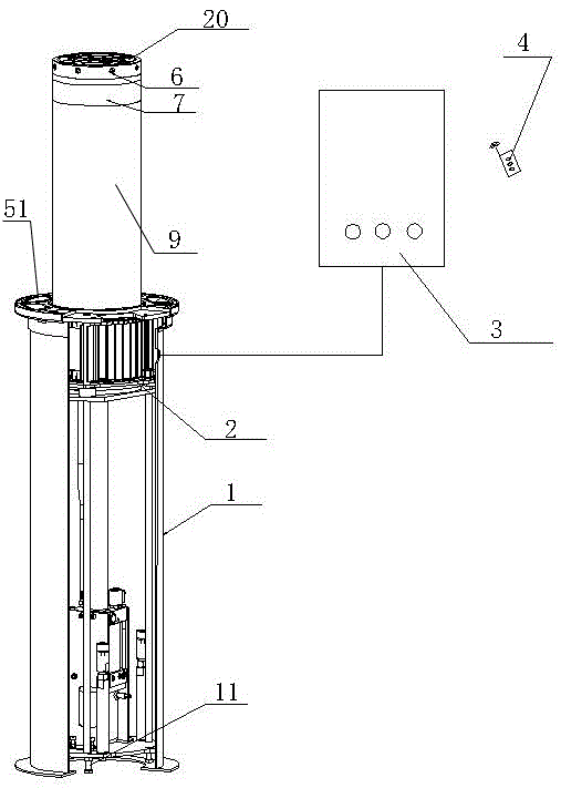 一种直流无刷电机驱动的液压一体升降地柱的制作方法