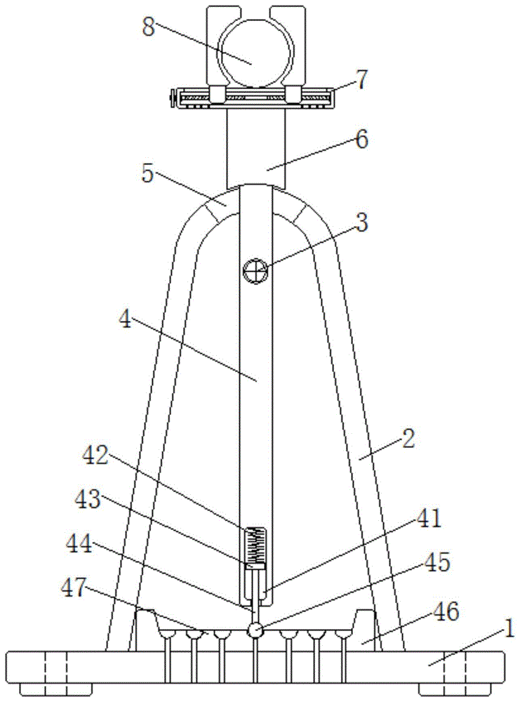 一种屋脊用可调式避雷带安装支架的制作方法