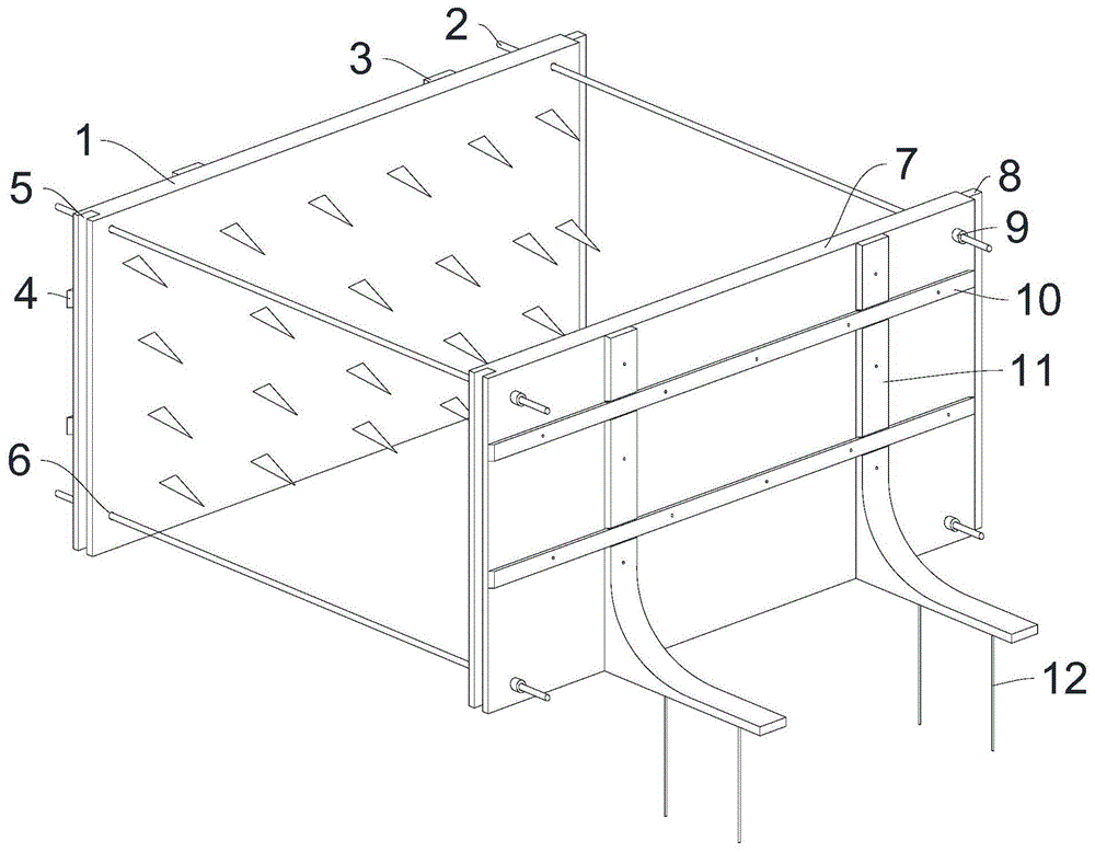 一种高边坡防护混凝土浇筑钢模板的制作方法