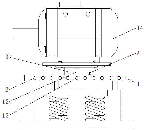 一种具有位置调节功能的重型电机的减震底座的制作方法