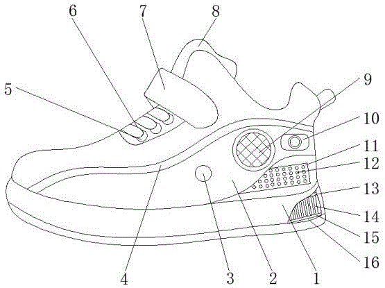 一种具有无线连接播放音乐带显示屏的鞋的制作方法