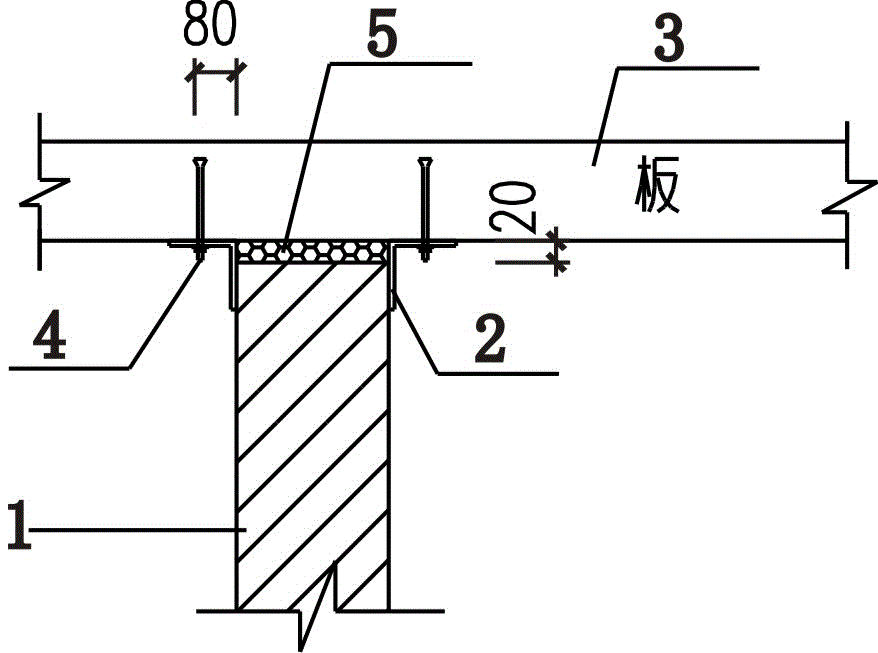 砌体填充墙与板的柔性连接结构的制作方法