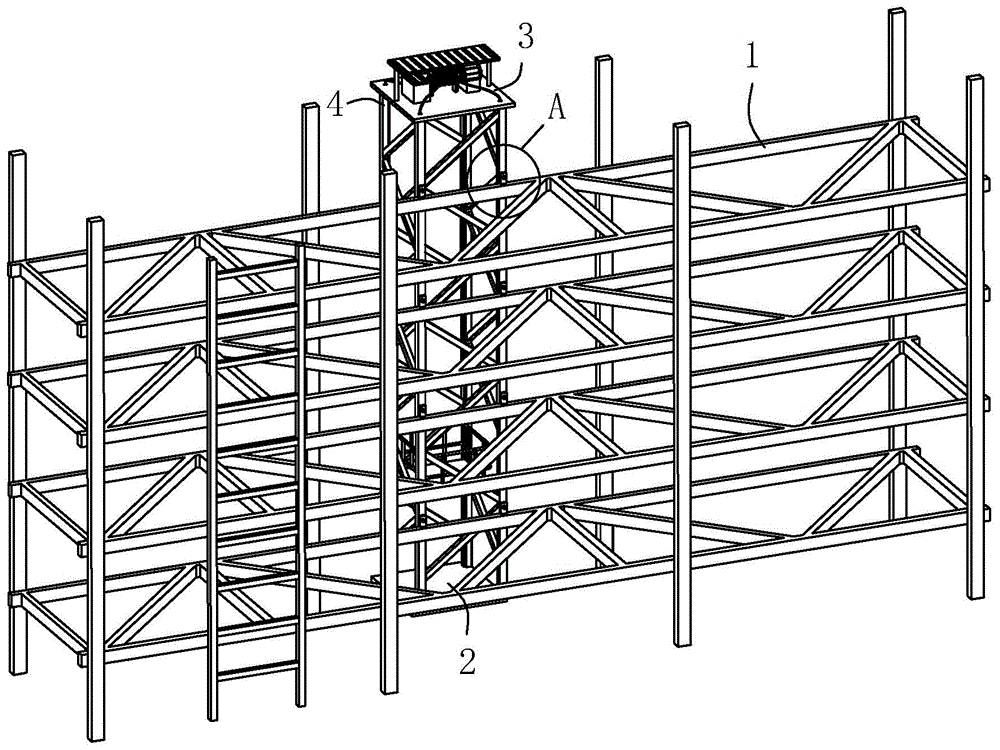 一种侧墙钢筋绑扎用移动式架体的制作方法