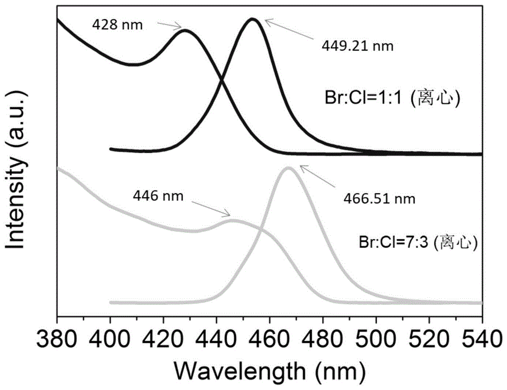 一种蓝光全无机CsPbBrxCl3-x钙钛矿纳米片的形貌调控方法与流程