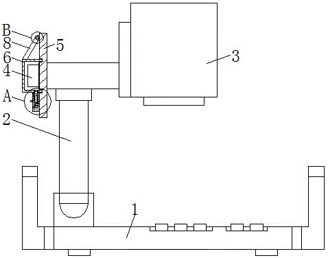 一种视频展示台的臂杆顶部放大缩小旋钮装置的制作方法