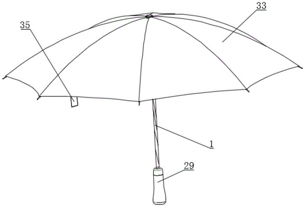 一种新型可旋转的雨伞的制作方法