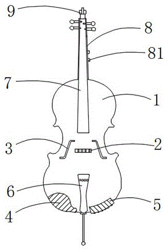 一种琴把带有收缩功能的小提琴的制作方法