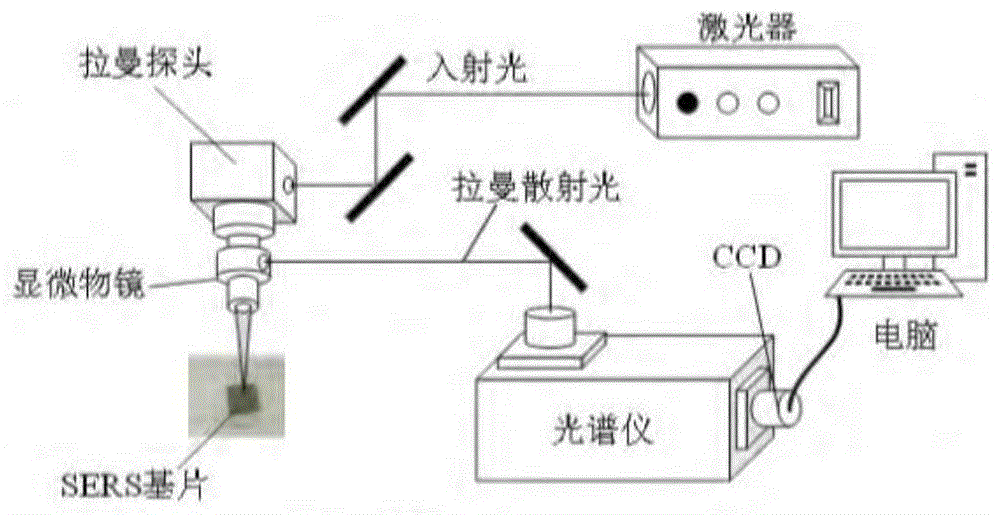 用于表面增强拉曼光谱检测的超疏水表面增强基底的制作方法