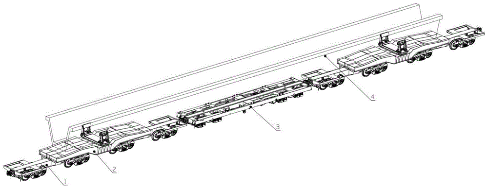 一种运输U型或箱型预制梁的铁路运输车组的制作方法