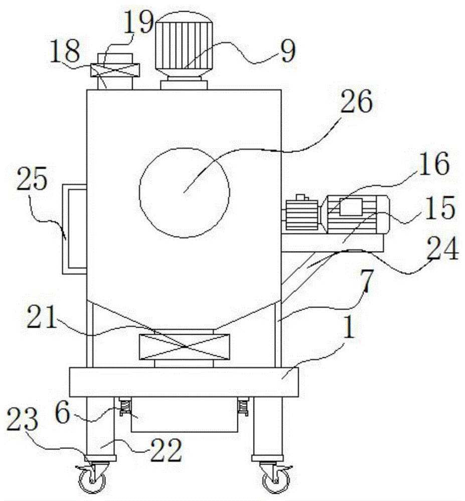 一种无油活塞式空气压缩机活塞密封环用原料混合装置的制作方法